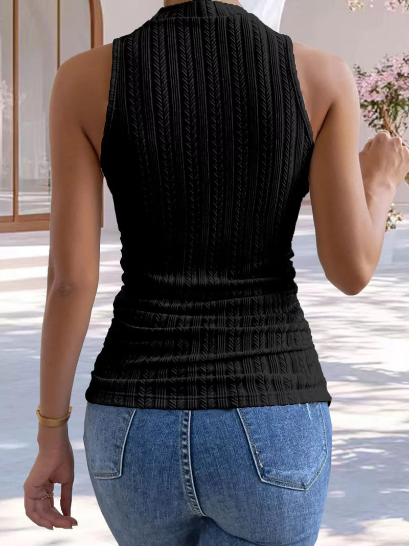 Texture Knit Mock Neck Tank – Hazel Blues®