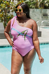 Hazel Blues® | Vacay Mode One Shoulder Swimsuit in Carnation Pink