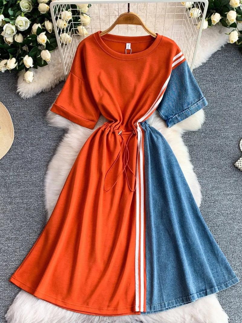 sachin and babi light blue dress Wenrine Womens Boho Midi Dress Long Sleeve Casual Color Block Beach Button  Down Shirt Dress Blue at Amazon Women's Clothing store main image 0