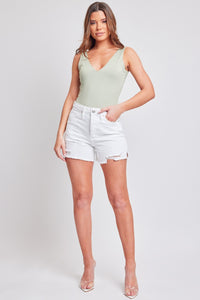 Hazel Blues® |  YMI Jeanswea Distressed Frayed Hem Denim Shorts