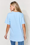 Hazel Blues® |  Letter Graphic Round Neck Short Sleeve T-Shirt