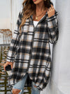 Hazel Blues® |  Plaid Zip Up Hooded Coat