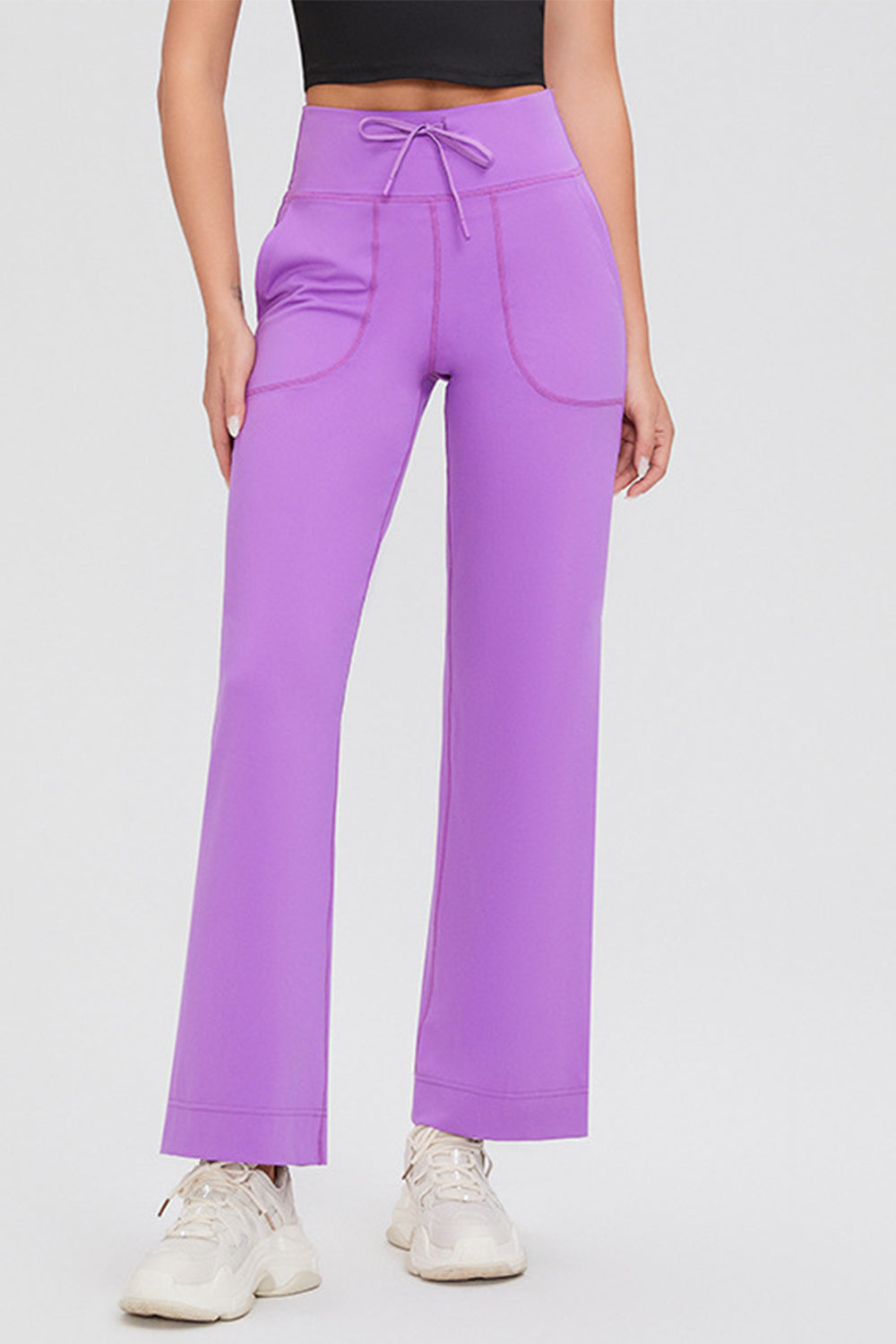 Hazel Blues® |  Basic Bae Drawstring High Waist Pants with Pockets