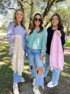 Hazel Blues® |  PREORDER: Best Selling Elliott Exposed Seam Sweatshirt in Five Colors