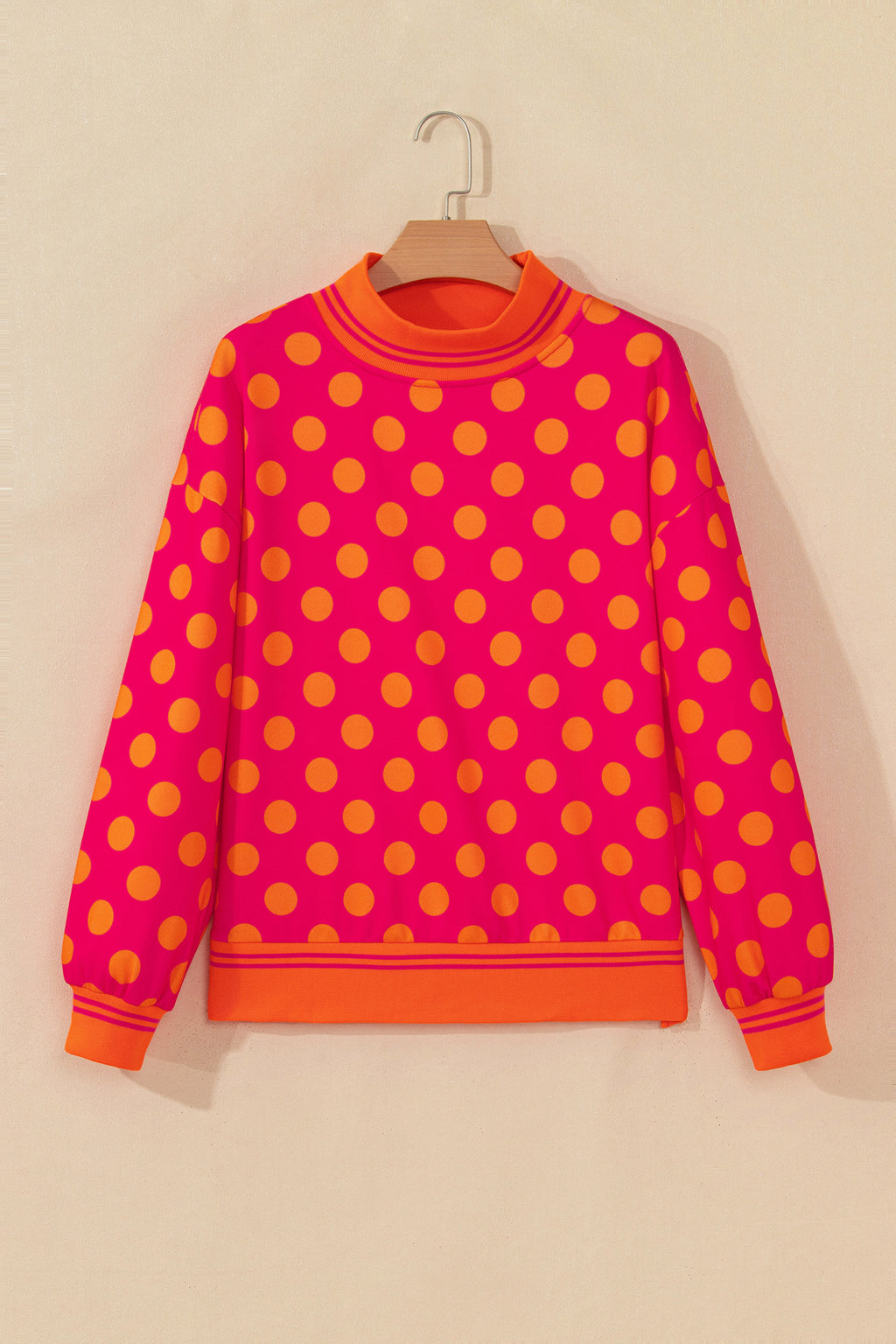 Dotty Days Rose Polka Dot Sweatshirt