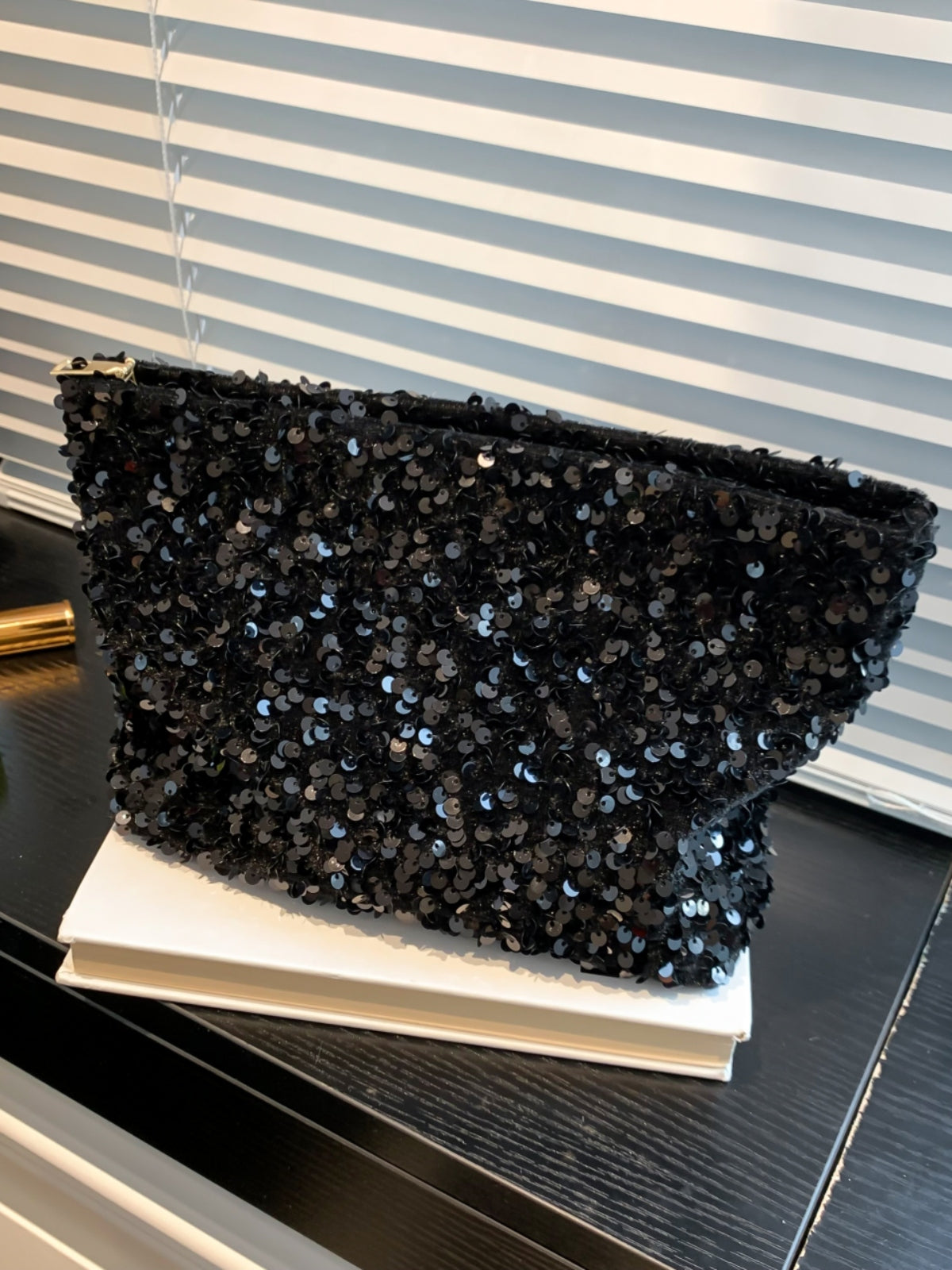 Hazel Blues® |  Sequin Clutch with Zipper