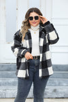 Hazel Blues® | Plaid Button Up Hooded Jacket