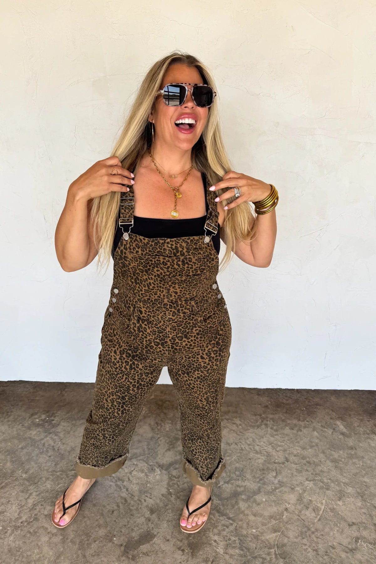 Hazel Blues® |  PREORDER: Dahlia Cheetah Overalls