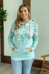 Hazel Blues® | Hailey Pullover Hoodie - Mint Floral Pattern Mix