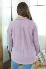Hazel Blues® | Cable Knit Jacket - Lavender