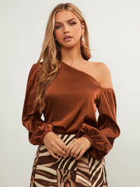 Hazel Blues® |  One Shoulder Long Sleeve Blouse