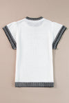 Hazel Blues® |  Round Neck Short Sleeve Knit Top