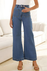 Hazel Blues® |  High Waist Bootcut Jeans with Pockets