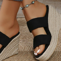 Hazel Blues® |  Open Toe Wedge Sandals