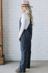 Hazel Blues® |  Jungle Green Solid Pocketed Loose Fit Corduroy Overall