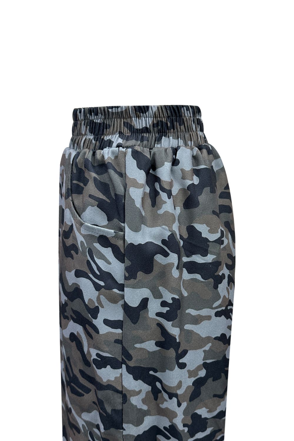 Hazel Blues® |  Camouflage Elastic Waist Wide Leg Pants