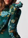 Hazel Blues® |  Floral Mock Neck Long Sleeve Top