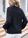 Hazel Blues® |  Bow Graphic Round Neck Long Sleeve Sweater