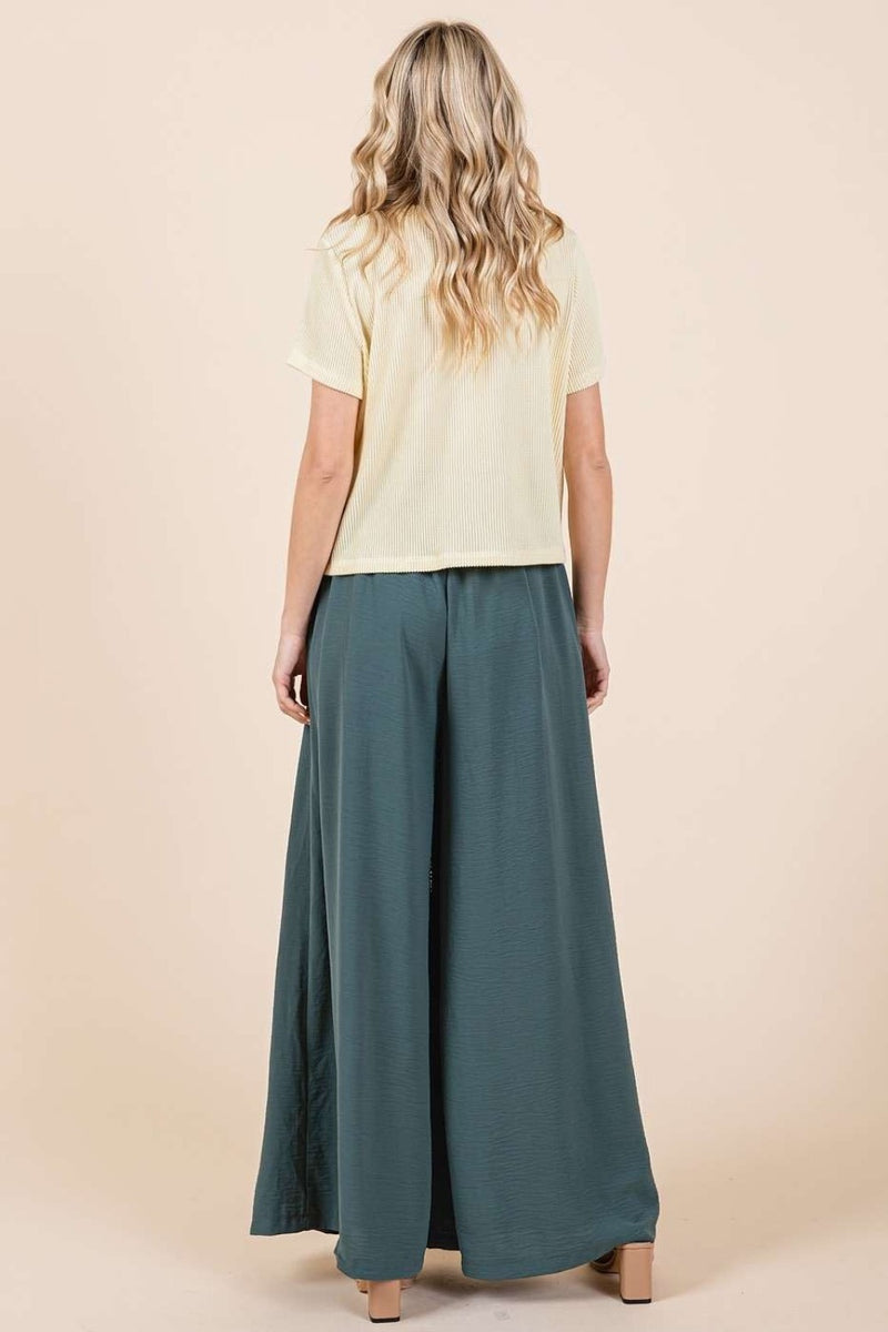 Hazel Blues® |  Mittoshop Pleated Wide Leg Pants