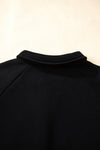 Hazel Blues® |  Black Solid Collared Sweatshirt and High Waist Pants Active Set