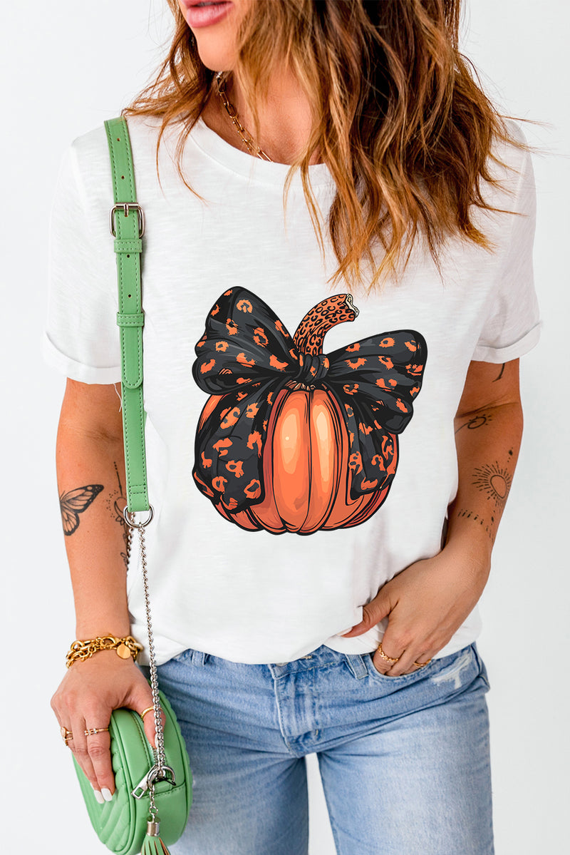 Hazel Blues® |  Pumpkin Round Neck Short Sleeve T-Shirt