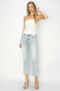 Hazel Blues® |  RISEN Mid Rise Cropped Flare Jeans