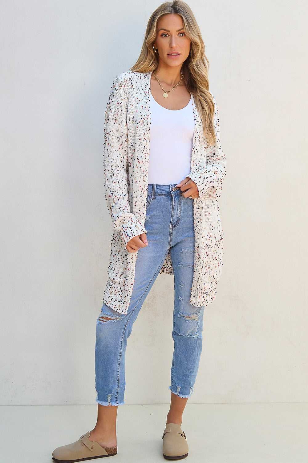 Hazel Blues® |  Open Front Long Sleeve Cardigan