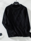 Hazel Blues® |  Geometric Round Neck Long Sleeve Sweater
