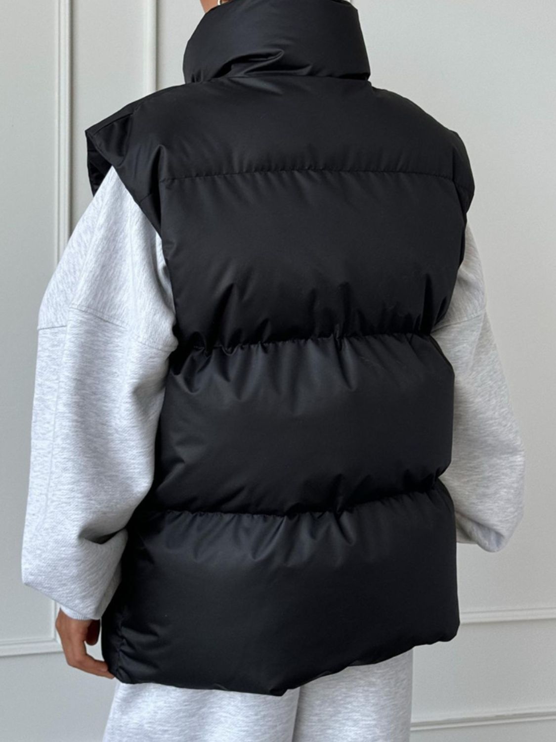 Hazel Blues® |  Zip Up Turtleneck Vest Coat