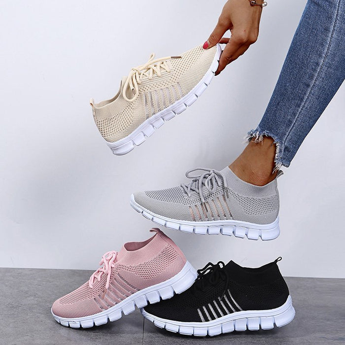 Hazel Blues® |  Breathable Mesh Lace Up Sneakers