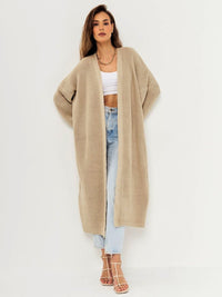 Hazel Blues® |  Open Front Long Sleeve Longline Cardigan