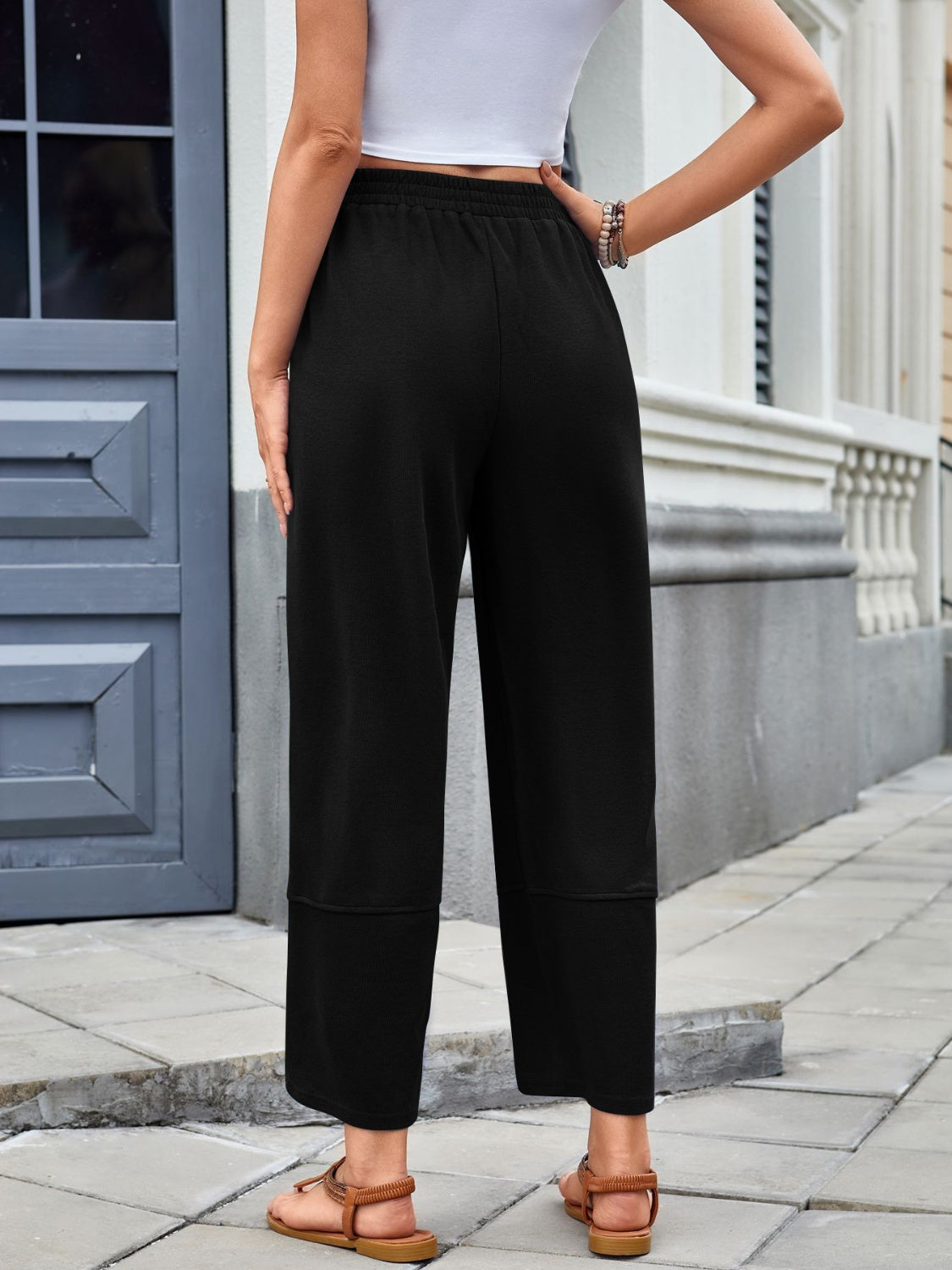 Hazel Blues® |  Lovelet Elastic Waist Wide Leg Pants