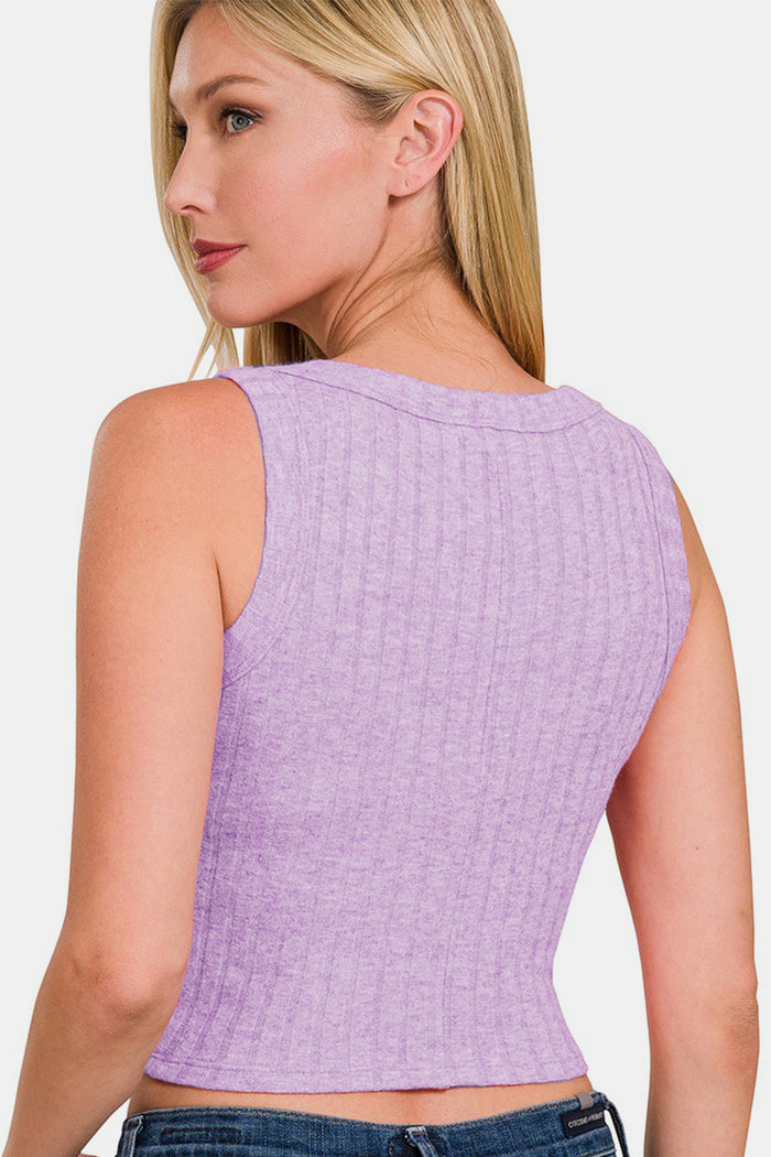 Hazel Blues® |  Zenana Ribbed Cropped Tank