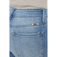 Hazel Blues® |  Kan Can Mid Rise Distressed Bermuda Shorts