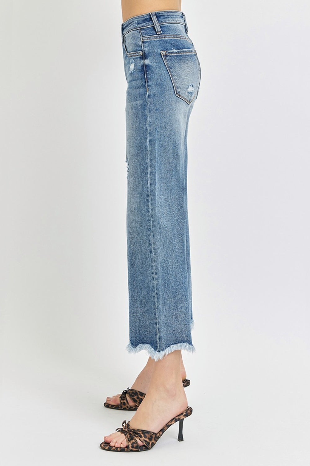 Hazel Blues® |  Risen High Rise Cropped Flare Jeans