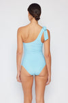 Hazel Blues® | Vacay Mode One Shoulder Swimsuit in Pastel Blue