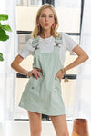 Hazel Blues® |  ADORA Adjustable Wide Strap Square Neck Overall Dress