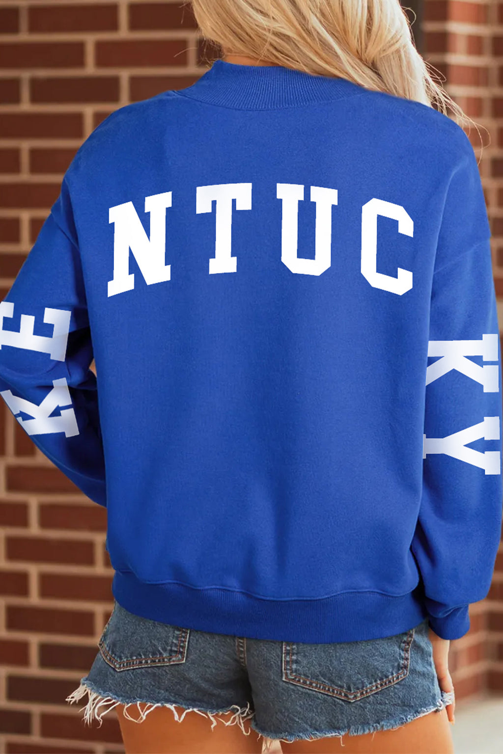 KY KENTUCKY Printed Mock Neck Sweatshirt