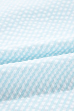 Hazel Blues® |  Ruffled Striped Notched Mini Dress