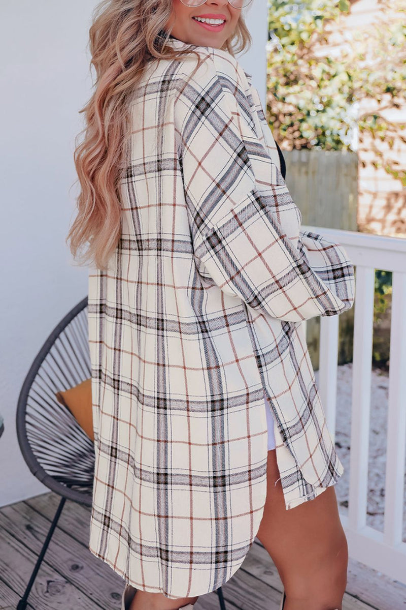 Hazel Blues® |  Plaid Button Up Long Sleeve Shacket