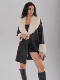 Hazel Blues® |  Fuzzy Long Sleeve Longline Coat