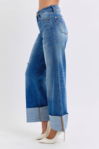 Hazel Blues® |  Judy Blue Distressed High Waist Wide Leg Jeans