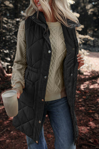 Hazel Blues® |  Pocketed Zipper and Button Vest Coat