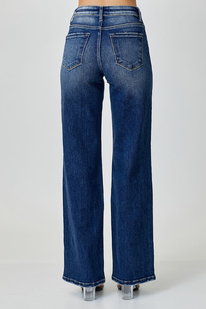 Hazel Blues® |  RISEN Mid Rise Straight Jeans