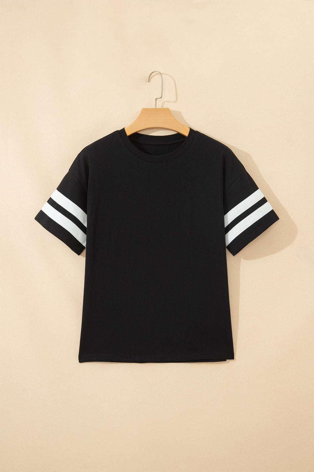 Varsity Striped Short Sleeve Crew Neck T-Shirt | Striped Short Sleeve Tee