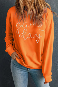 Hazel Blues® |  GAME DAY Round Neck Long Sleeve Sweatshirt