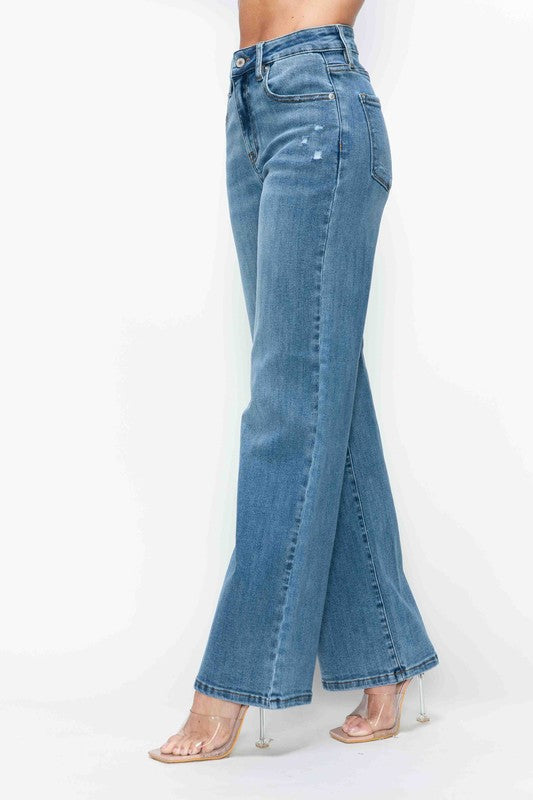 Hazel Blues® |  bytos High Rise Wide Leg Jeans with Pockets