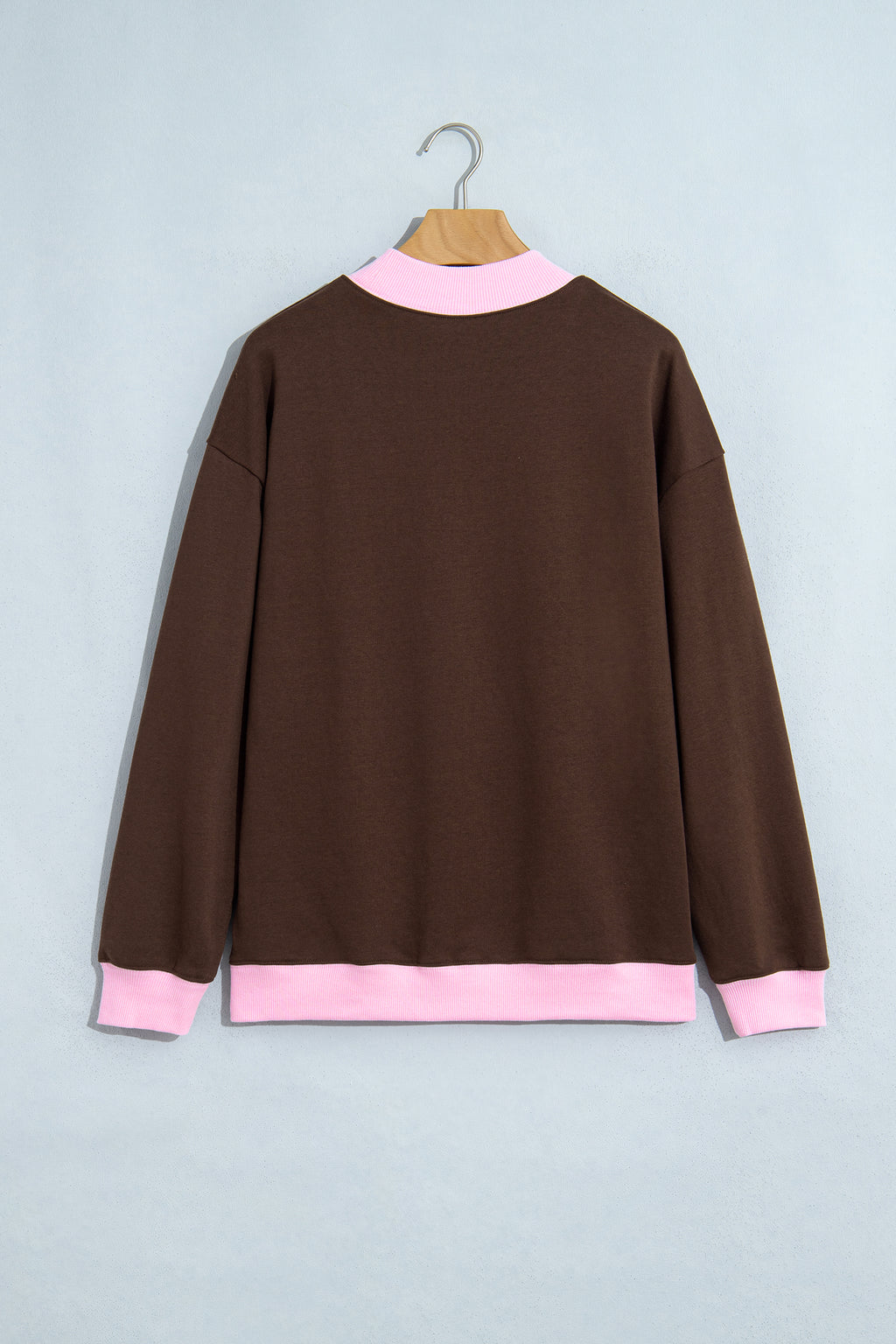 Hazel Mae Brown Graphic Polka Dot Sweatshirt