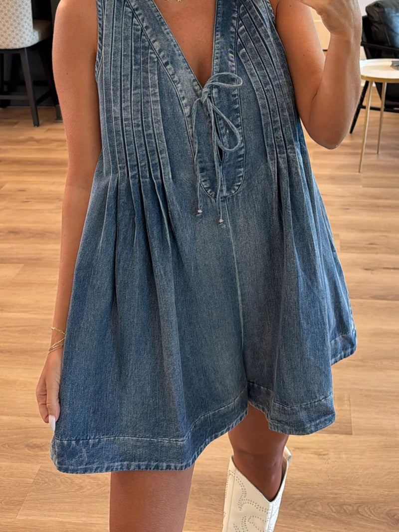 Hazel Blues® |  Tied Romper with Pockets