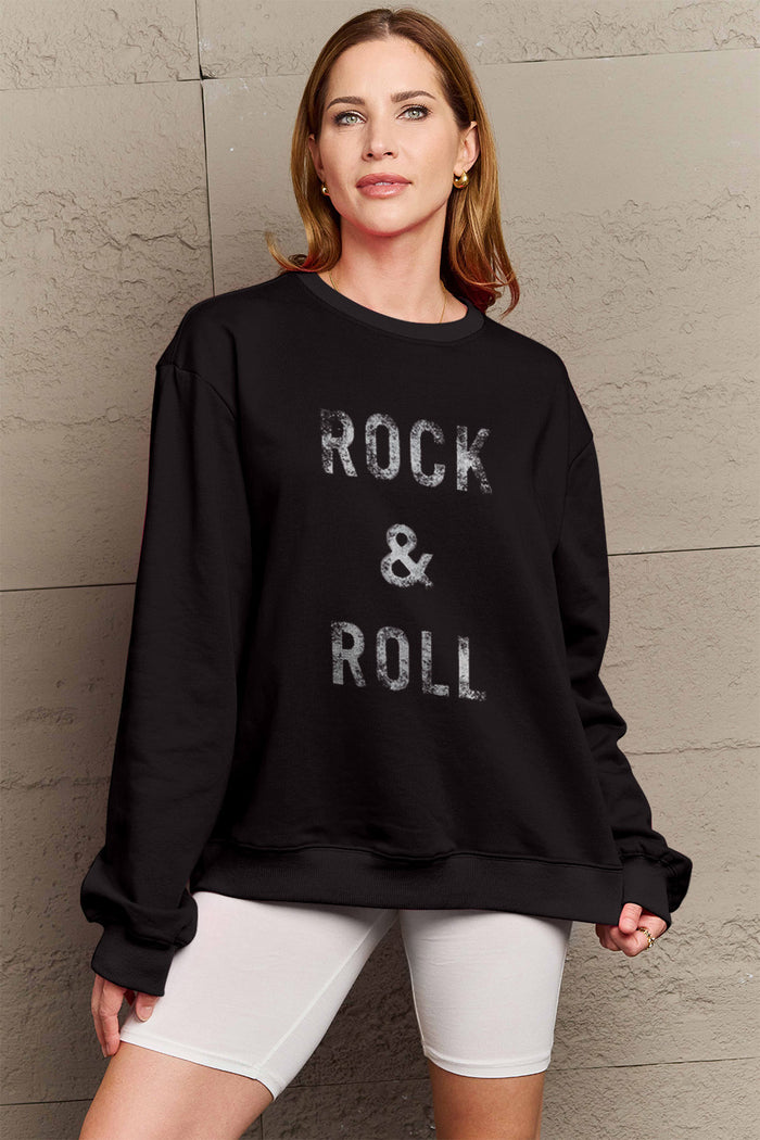 Hazel Blues® |  ROCK & ROLL Round Neck Sweatshirt